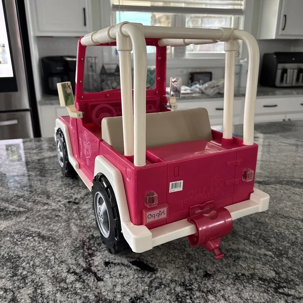 Our Generation OG Pink And White Jeep 4X4 Vehicle Fits American Girl 18